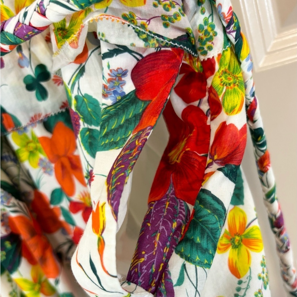 J. Crew Ruffle-front Maxi Dress In Ratti Island Botanical Print - Picture 8 of 16